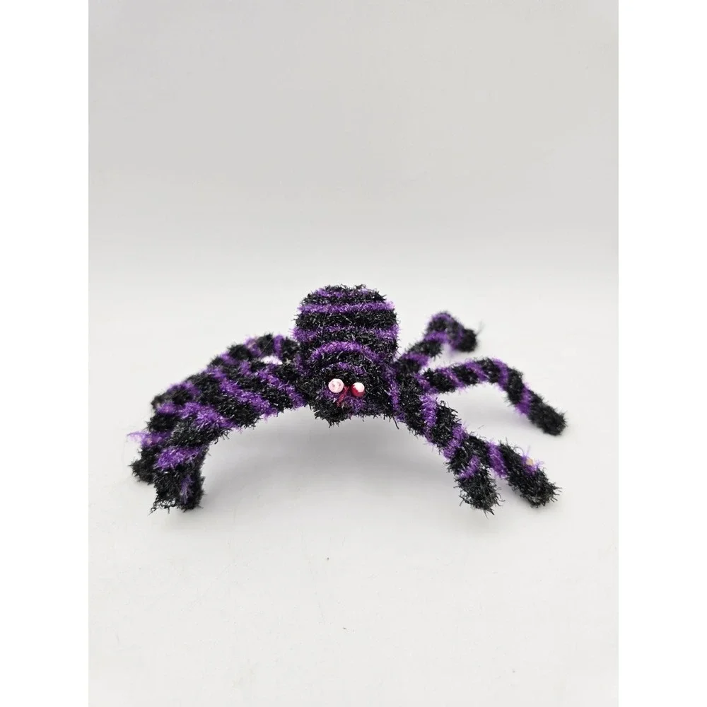 Vintage Halloween Spider Melamine Plate With‎ Bonus Purple Spider Decoration